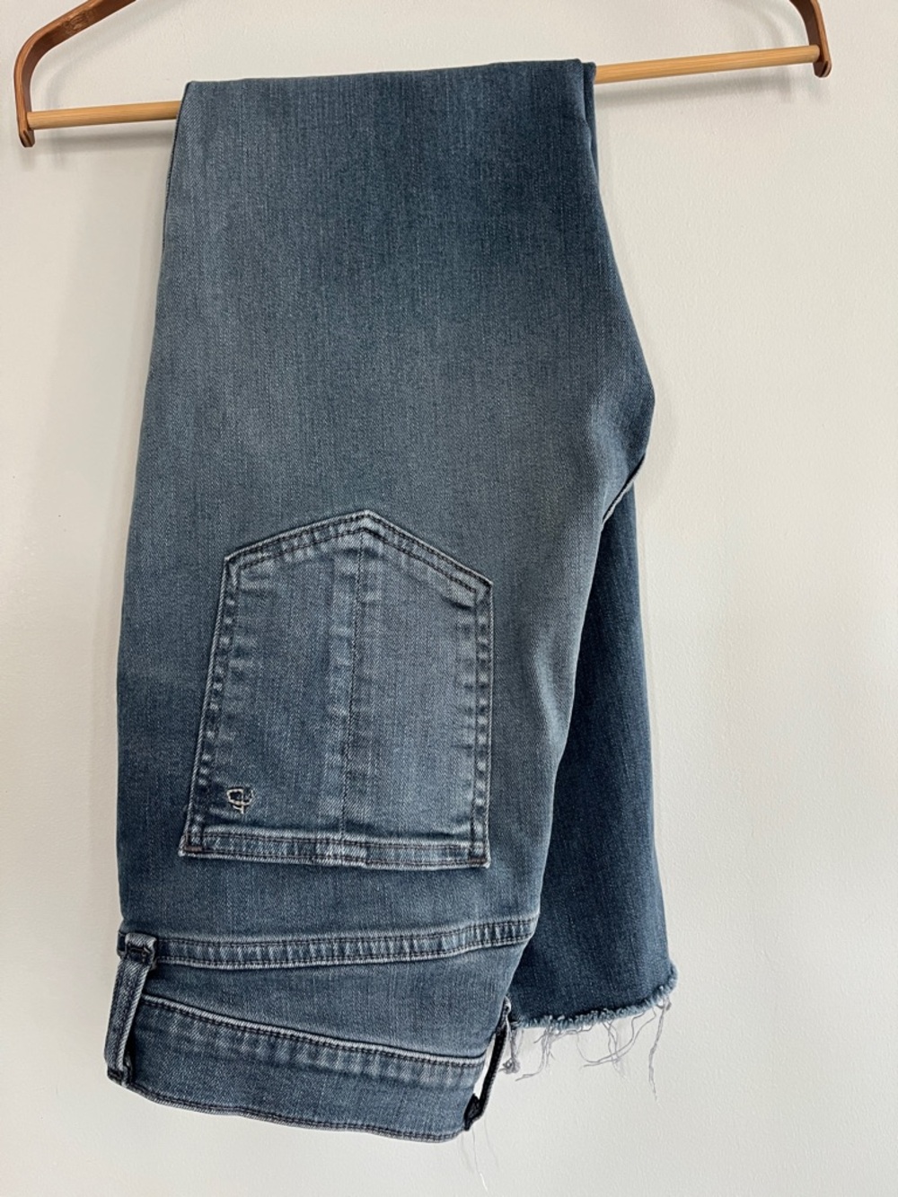 Rag & Bone Alec Distressed Washed Blue High Rise Ankle Skinny Jeans Size 28